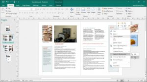 Screenshot Microsoft Publisher 2016