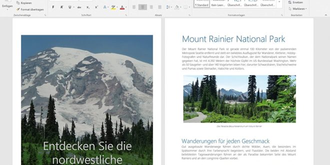 Screenshot Microsoft Word 2016